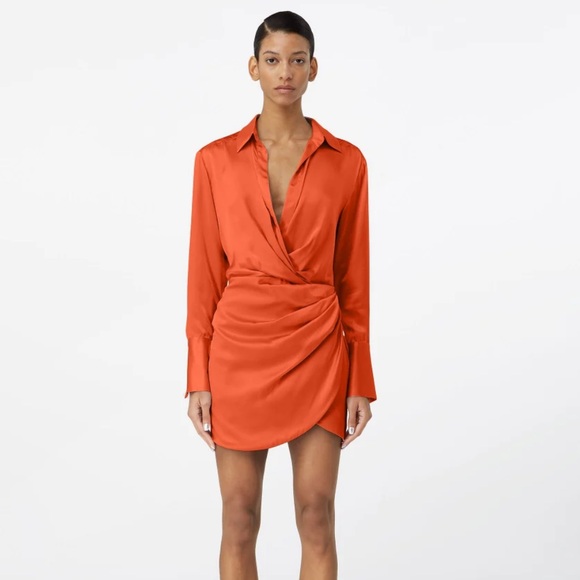 GAUGE81 Naha silk mini wrap dress - Picture 3 of 4